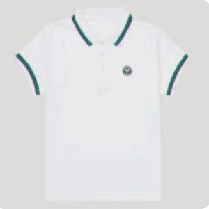 Wimbledon White Performance Polo Boys 8-10